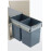 Kitchen Sliding Pull-Out Waste Bin Grey PVC – 250×452×365 mm