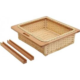 Wicker Basket For Modular Kitchen | Pull Out Basket for Onion, Potatoes  Size W 17 to 22 X D 20 to 22 X H 4,6,8 Inches ( Also Customized As per your Need)