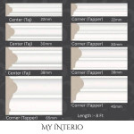 PVC Wall Moulding Strip 8ft – Charcoal, Paintable & Easy to Install