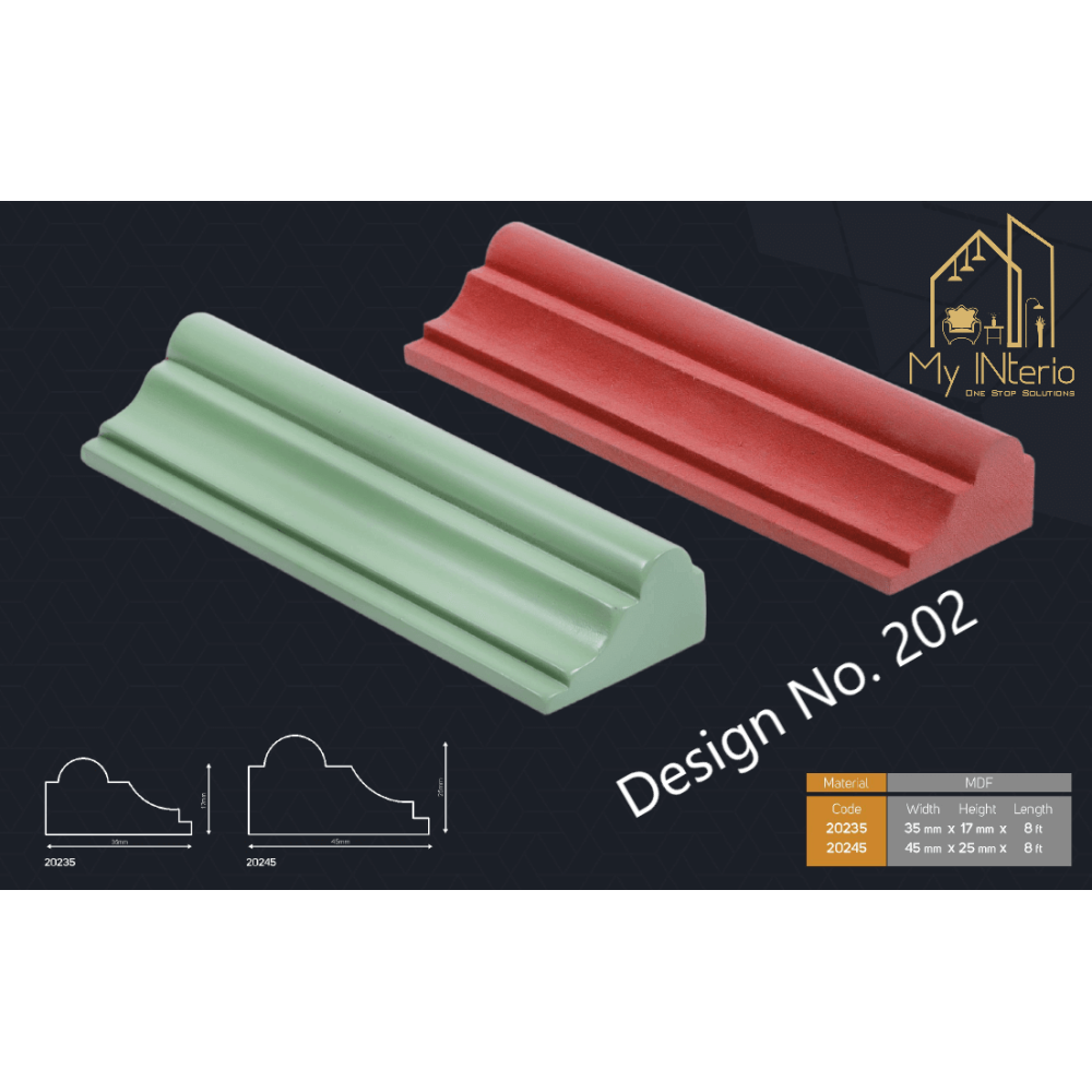 HDHMR Exterior Grade Moulding Corner Design 8ft – Paintable Decor