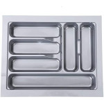 Tandem PVC Cutlery Tray For Kitchen Drawer/Cutlery Storage Organizer Tray For Modular Kitchen Basket 