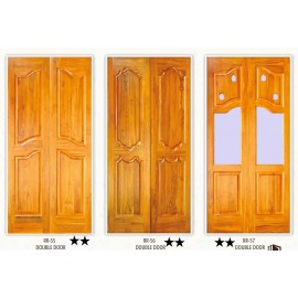 Teakwood Panel CNC Double Door – Precision-Crafted Elegance for Modern Interiors thickness 32mm+32mm 