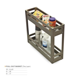 Aluminium modular Kitchen Double Pullout  17 inche..