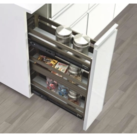 Aluminium modular Kitchen Three shelf Pullout  21 inches