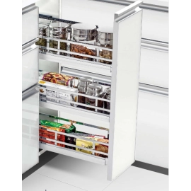 SS kitchen Basket 3 shelf pull out 21 Inches 