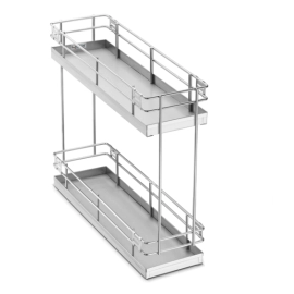 SS kitchen Basket Double pull out  17 inches