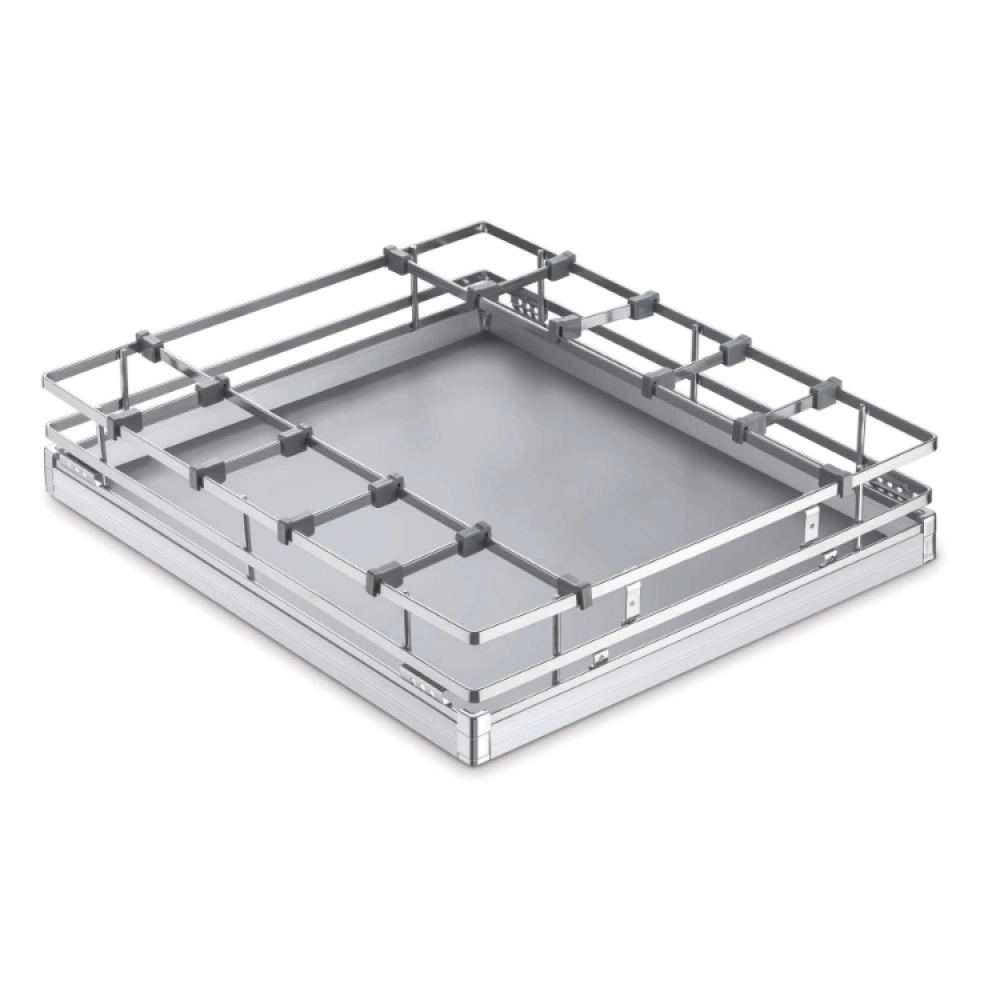 SS 304 Luxury square Glass Kitchen Basket  4 inches