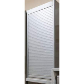 Kitchen Glass Rolling Shutter for Cabinet – Black & Silver (450/600mm)
